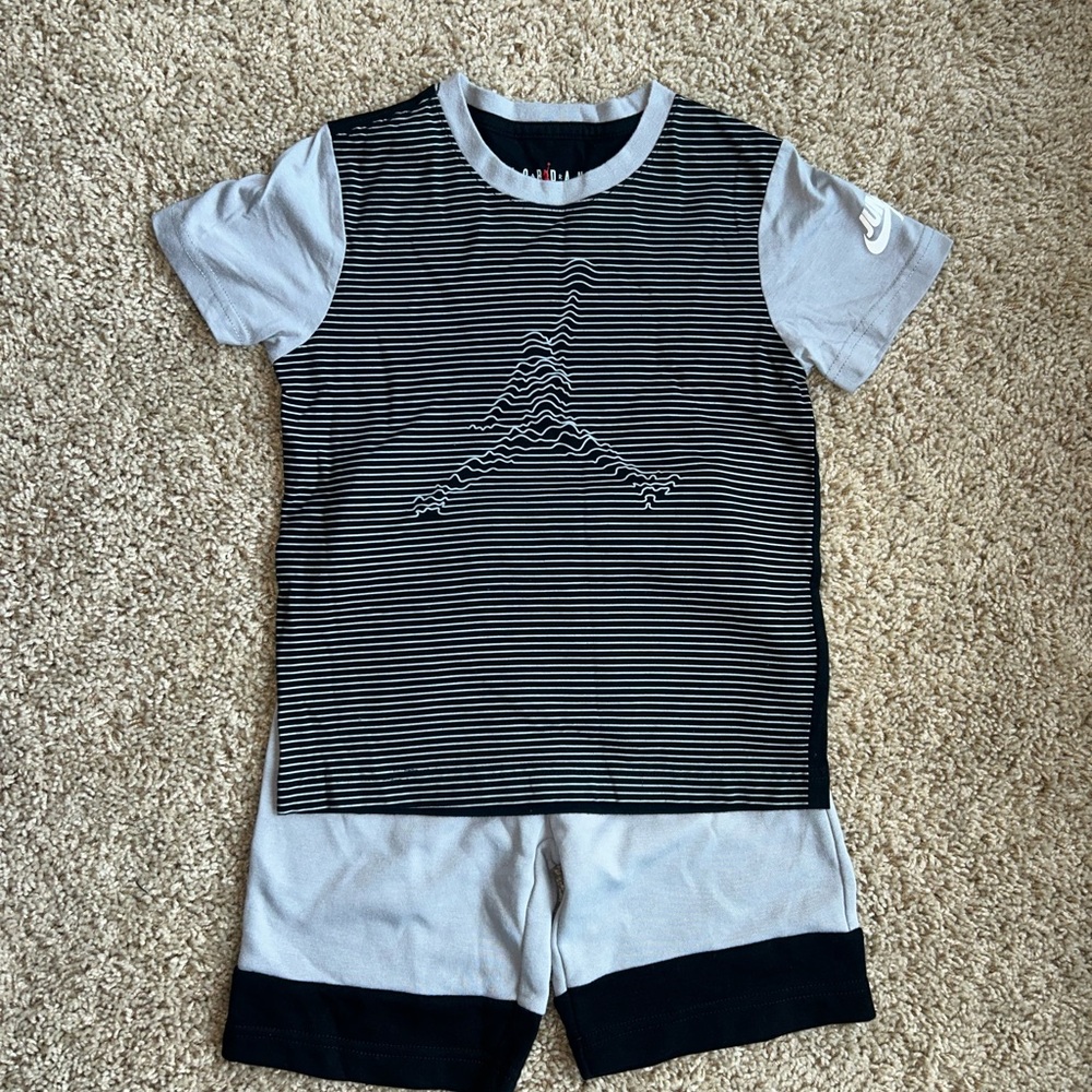 Jordan Striped T-Shirt and Shorts Set